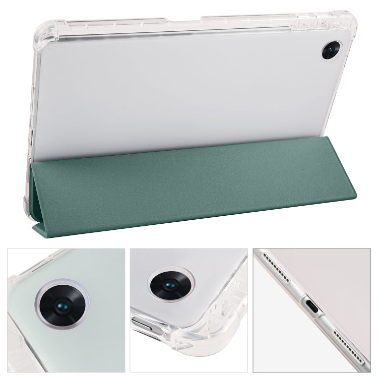 For OPPO Pad Air 10.36 2022 3-folding Transparent TPU Smart Leather Tablet Case with Pen Slot