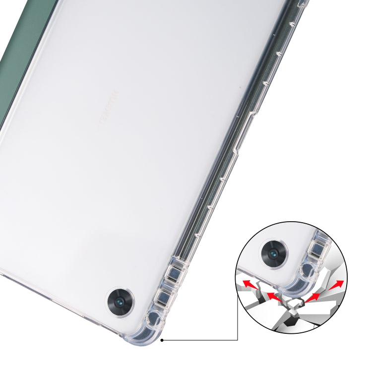 For OPPO Pad Air 10.36 2022 3-folding Transparent TPU Smart Leather Tablet Case with Pen Slot