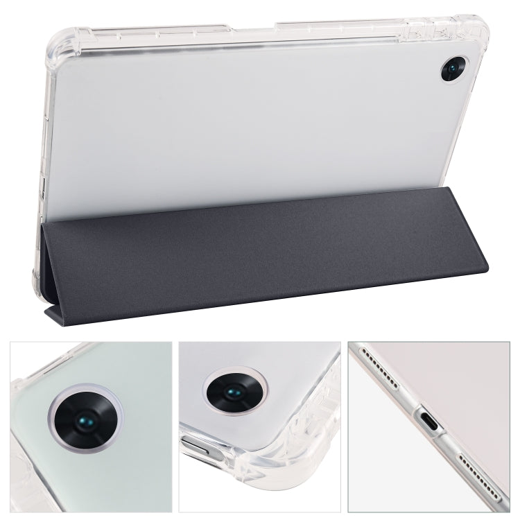 For OPPO Pad Air 10.36 2022 3-folding Transparent TPU Smart Leather Tablet Case with Pen Slot