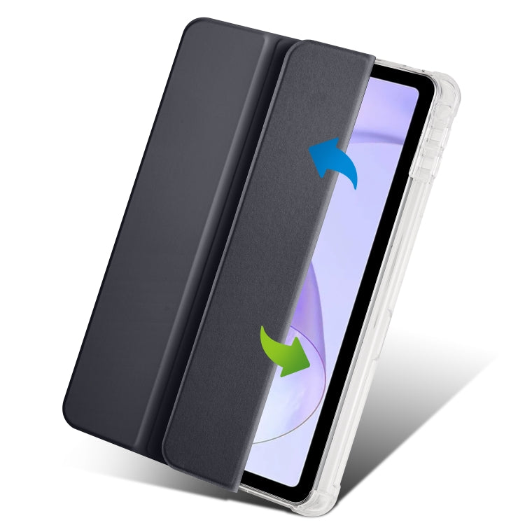 For OPPO Pad Air 10.36 2022 3-folding Transparent TPU Smart Leather Tablet Case with Pen Slot