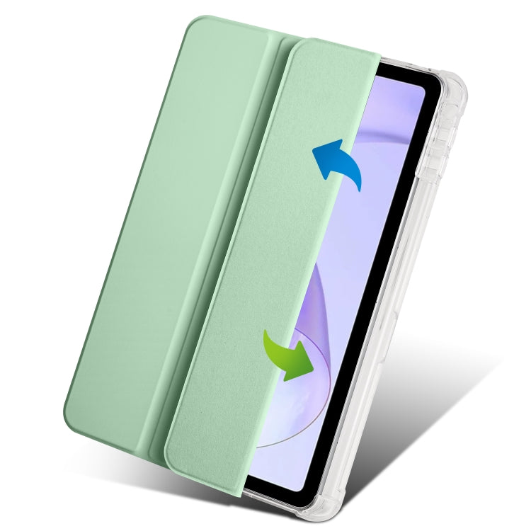 For OPPO Pad Air 10.36 2022 3-folding Transparent TPU Smart Leather Tablet Case with Pen Slot