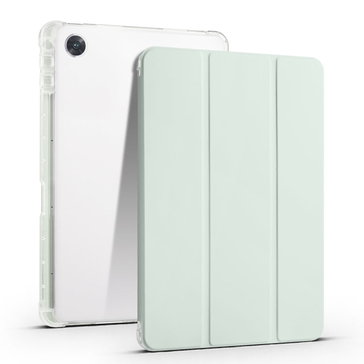 For OPPO Pad Air 10.36 2022 3-folding Transparent TPU Smart Leather Tablet Case with Pen Slot