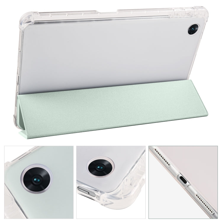 For OPPO Pad Air 10.36 2022 3-folding Transparent TPU Smart Leather Tablet Case with Pen Slot