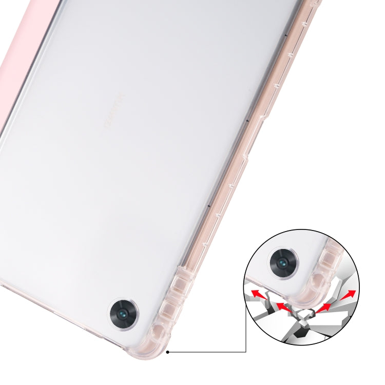 For OPPO Pad Air 10.36 2022 3-folding Transparent TPU Smart Leather Tablet Case with Pen Slot