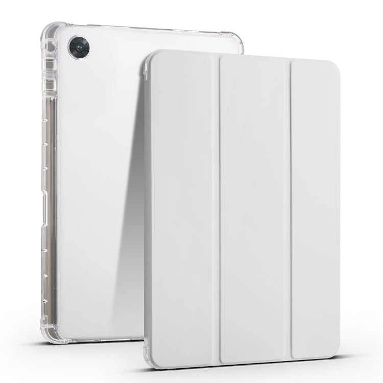 For OPPO Pad Air 10.36 2022 3-folding Transparent TPU Smart Leather Tablet Case with Pen Slot