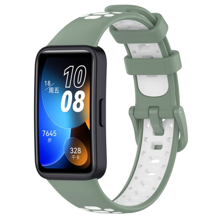 For Huawei Band 8 Two Color Silicone Replacement Watch Band