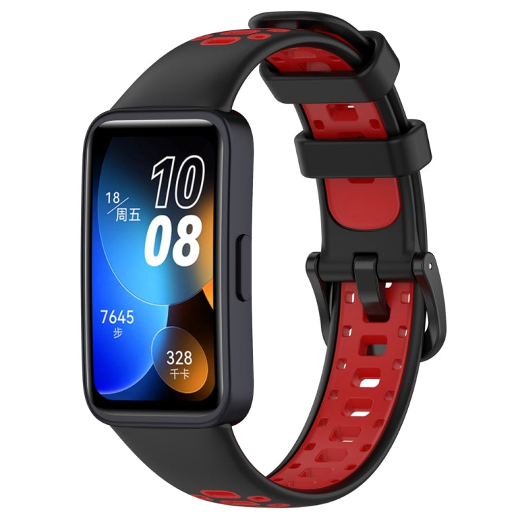 For Huawei Band 8 Two Color Silicone Replacement Watch Band