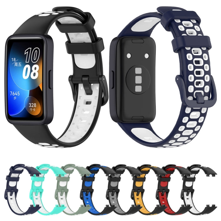 For Huawei Band 8 Two Color Silicone Replacement Watch Band