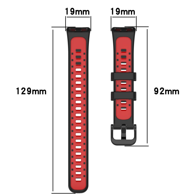 For Huawei Band 8 Two Color Silicone Replacement Watch Band