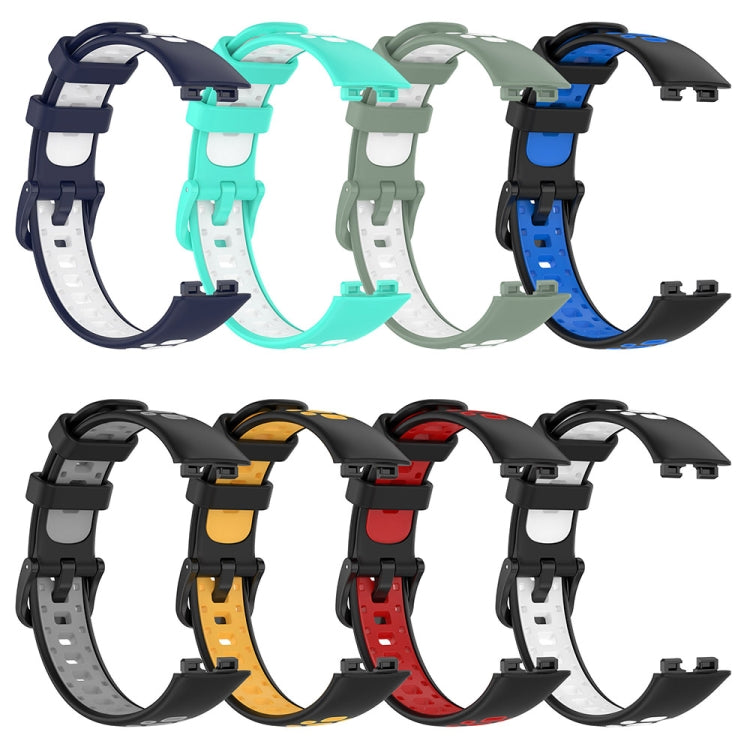 For Huawei Band 8 Two Color Silicone Replacement Watch Band