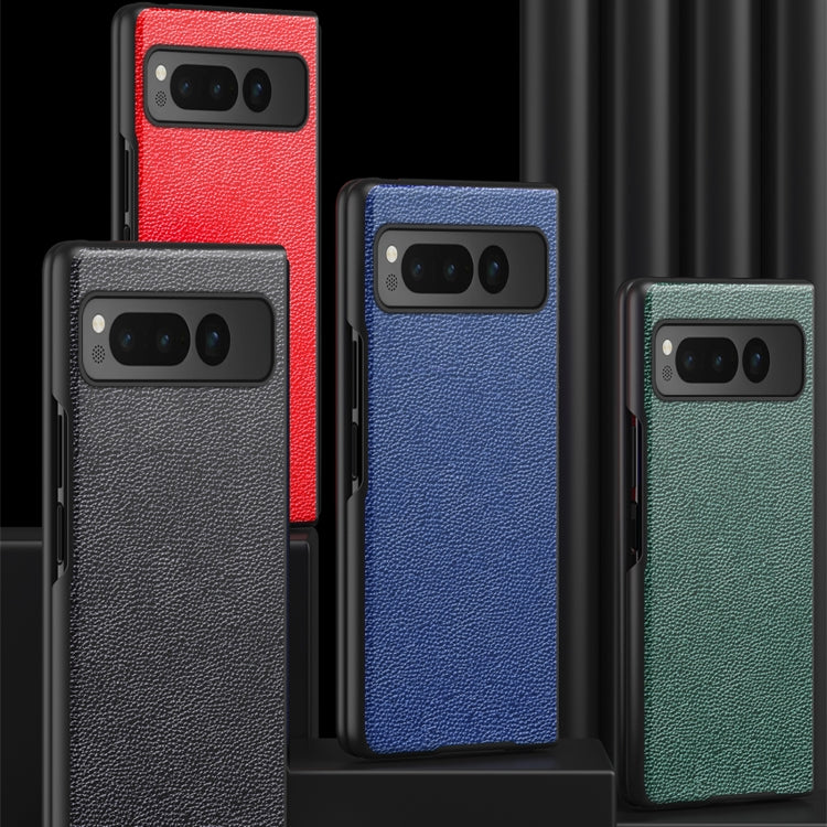 For Google Pixel Fold Litchi Pattern Foldable Protective Case