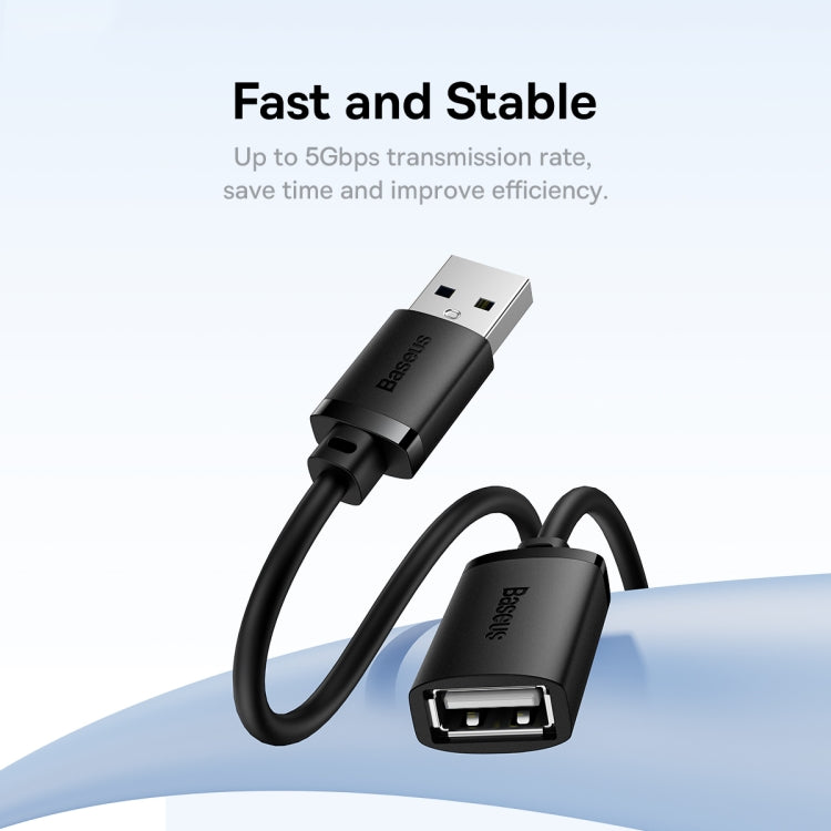 Baseus AirJoy Series USB 2.0 480Mbps Fast Speed Extension Cable, Cable Length: