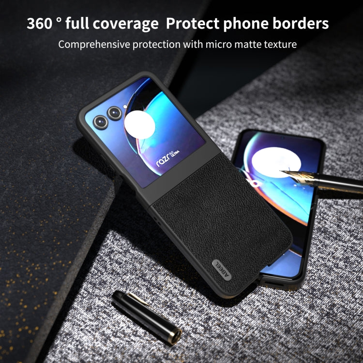 For Motorola Razr 50 ABEEL Black Edge Genuine Mino Phone Case