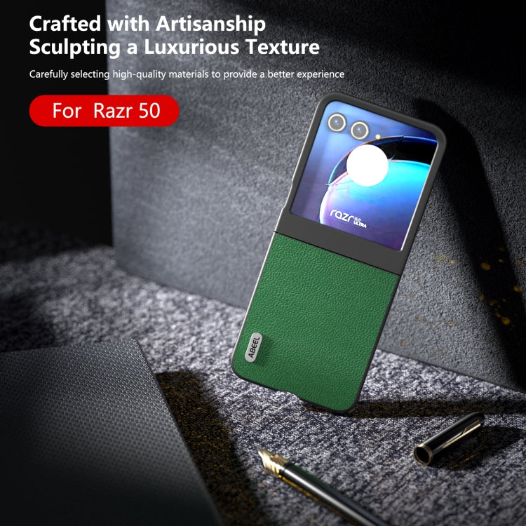 For Motorola Razr 50 ABEEL Black Edge Genuine Mino Phone Case