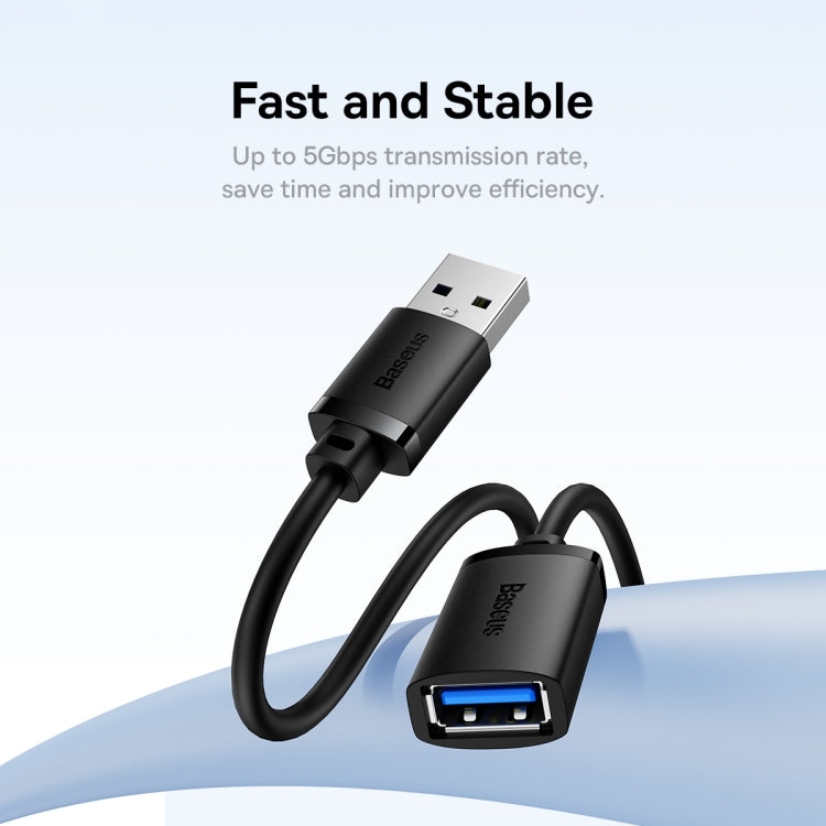 Baseus AirJoy Series USB 3.0 5Gbps Fast Speed Extension Cable, Cable Length: