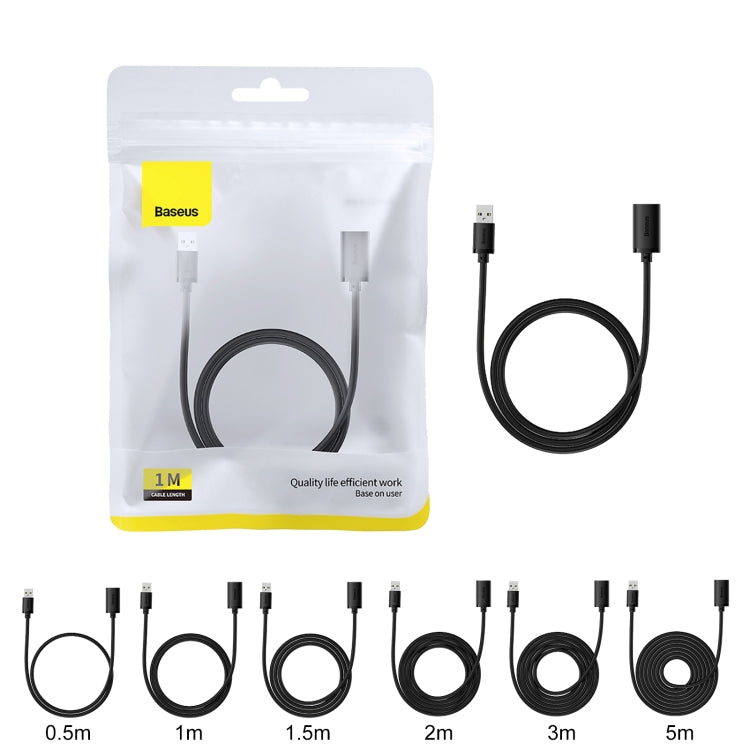 Baseus AirJoy Series USB 3.0 5Gbps Fast Speed Extension Cable, Cable Length: