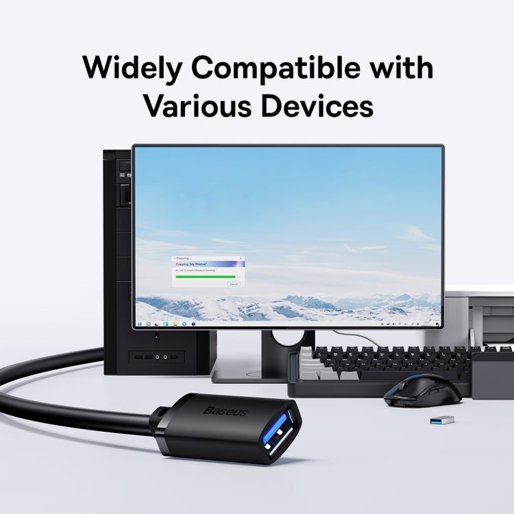 Baseus AirJoy Series USB 3.0 5Gbps Fast Speed Extension Cable, Cable Length: