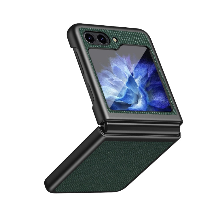 For Samsung Galaxy Z Flip5 Cross Texture All Inclusive Shockproof Protective Phone Case