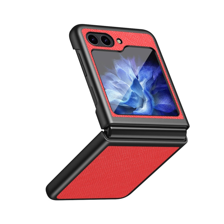 For Samsung Galaxy Z Flip5 Cross Texture All Inclusive Shockproof Protective Phone Case