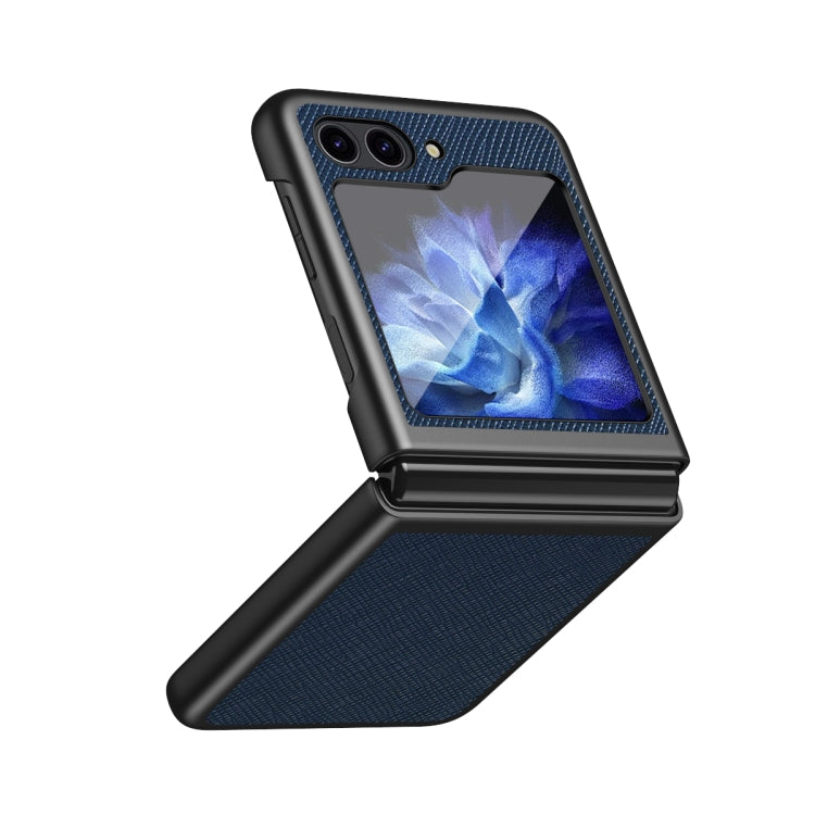 For Samsung Galaxy Z Flip5 Cross Texture All Inclusive Shockproof Protective Phone Case