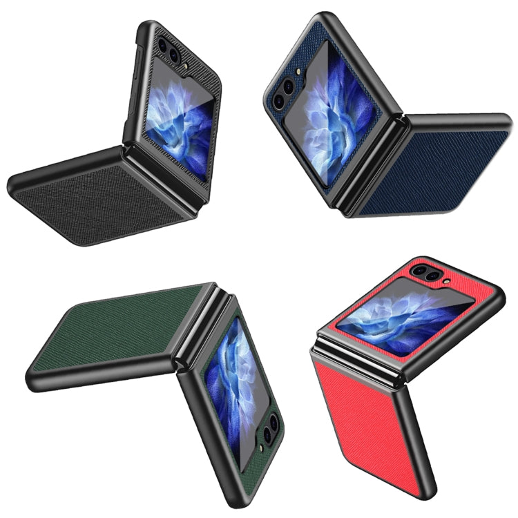 For Samsung Galaxy Z Flip5 Cross Texture All Inclusive Shockproof Protective Phone Case