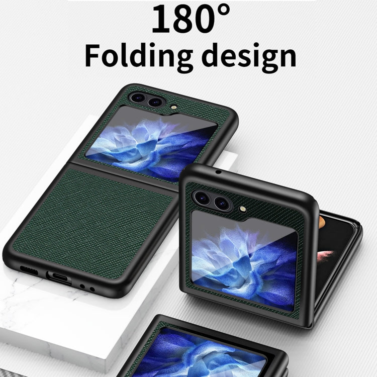For Samsung Galaxy Z Flip5 Cross Texture All Inclusive Shockproof Protective Phone Case