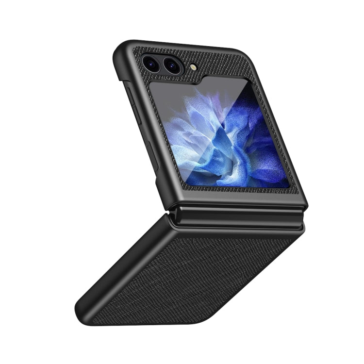 For Samsung Galaxy Z Flip5 Cross Texture All Inclusive Shockproof Protective Phone Case