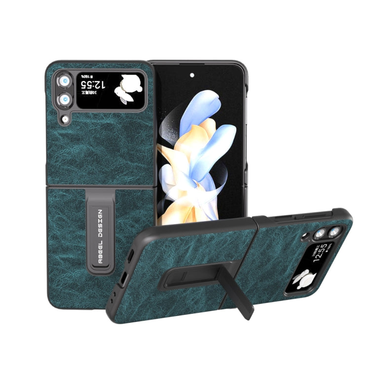 For Samsung Galaxy Z Flip4 Dream Litchi Texture PU Phone Case with Holder