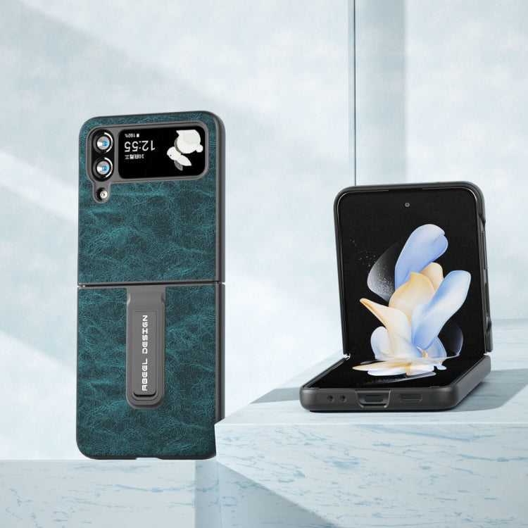 For Samsung Galaxy Z Flip4 Dream Litchi Texture PU Phone Case with Holder