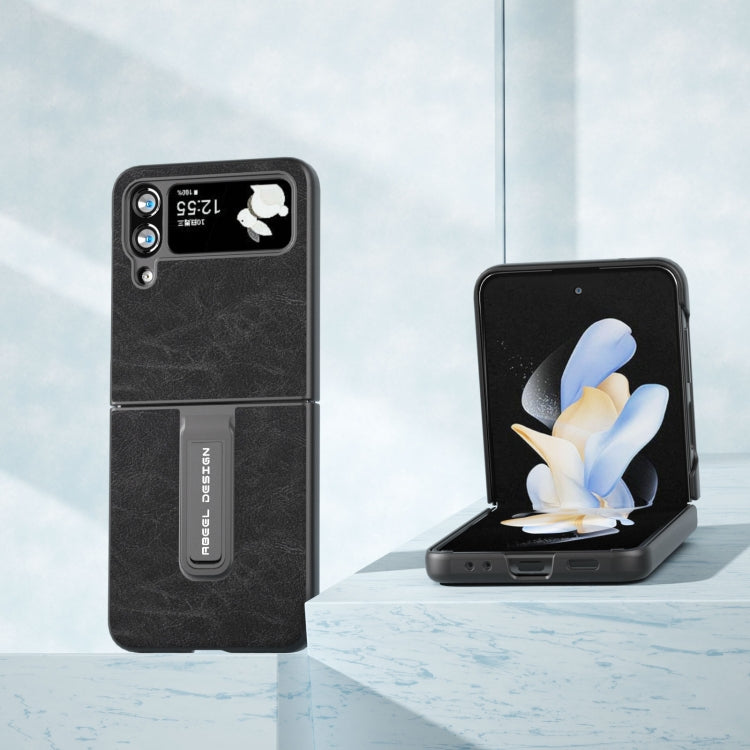 For Samsung Galaxy Z Flip4 Dream Litchi Texture PU Phone Case with Holder