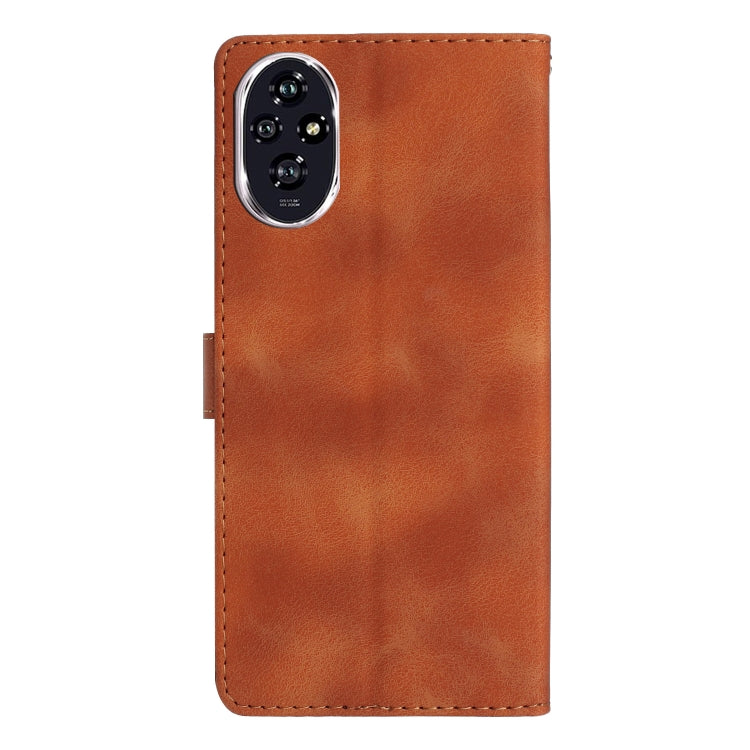 For Honor 200 Flower Butterfly Embossing Pattern Leather Phone Case