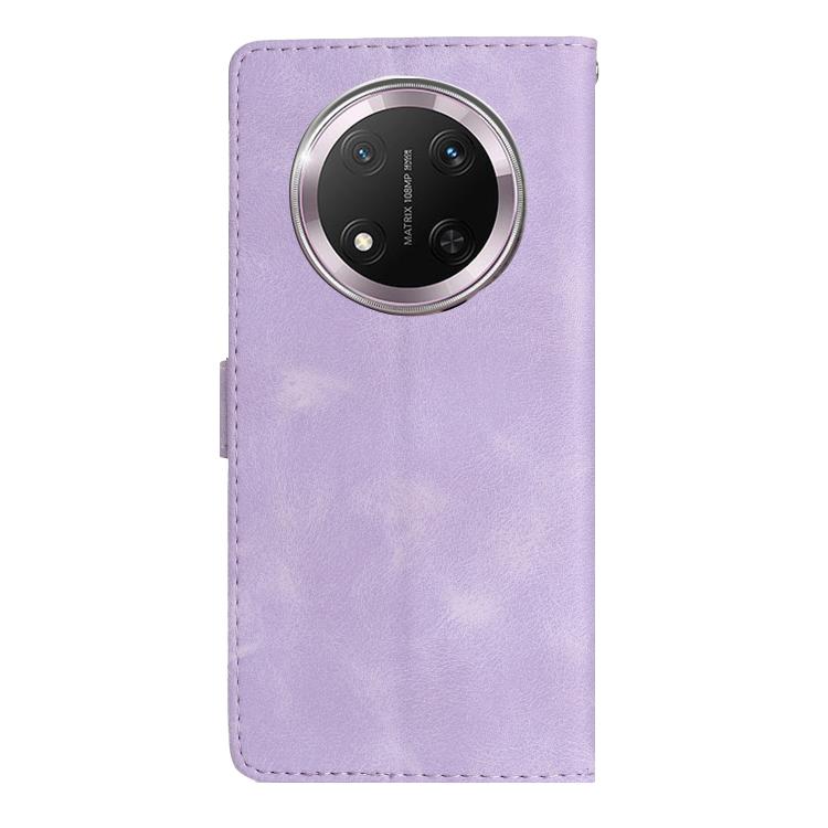 For Honor X9c Flower Butterfly Embossing Pattern Leather Phone Case