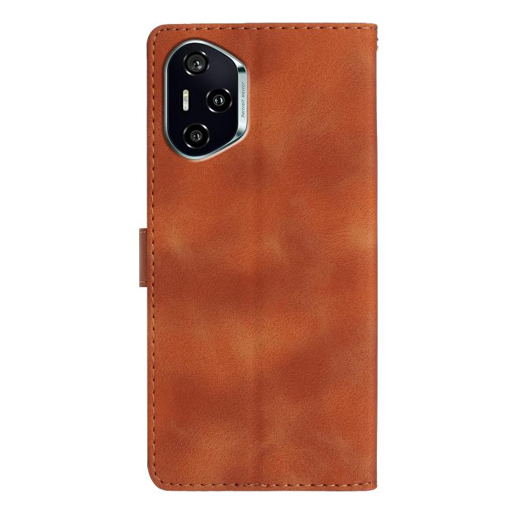 For Honor 400 Global 156.5mm Flower Butterfly Embossing Pattern Leather Phone Case