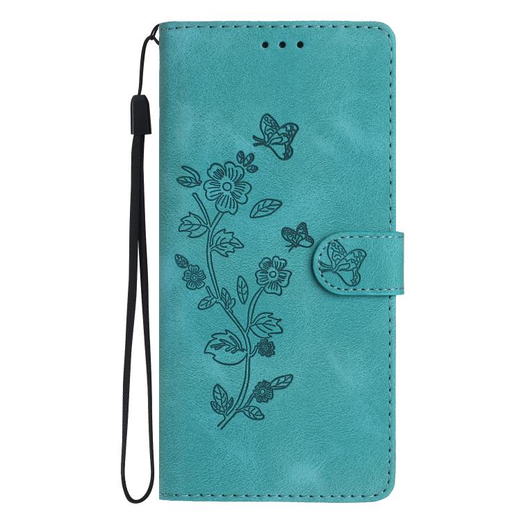 For Honor 400 Global 156.5mm Flower Butterfly Embossing Pattern Leather Phone Case