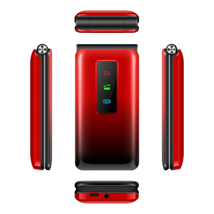 UNIWA T320E Flip Phone, 2.4 inch, SC6531E, Support Bluetooth, Torch, FM, GSM, Dual SIM