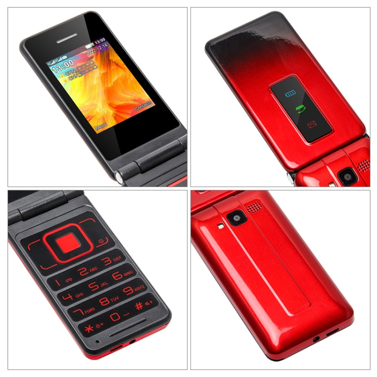 UNIWA T320E Flip Phone, 2.4 inch, SC6531E, Support Bluetooth, Torch, FM, GSM, Dual SIM