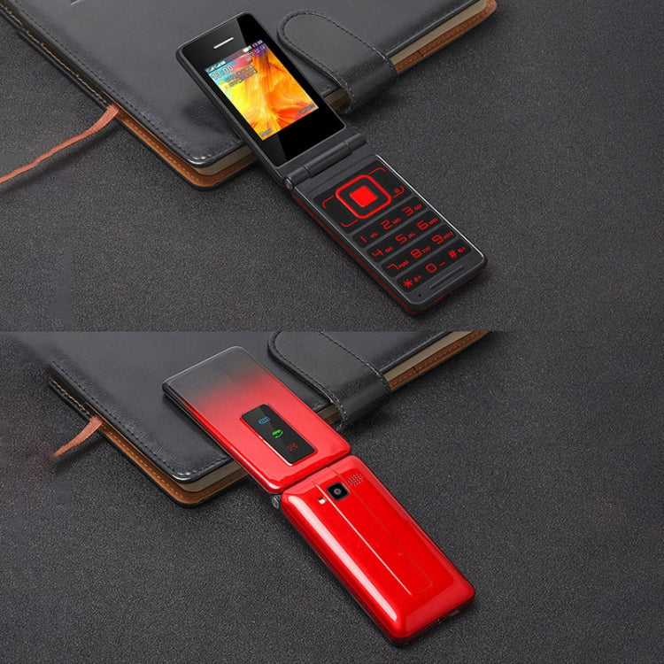 UNIWA T320E Flip Phone, 2.4 inch, SC6531E, Support Bluetooth, Torch, FM, GSM, Dual SIM
