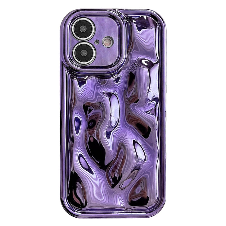 For iPhone 16 Plus Electroplating Meteorite Texture TPU Phone Case