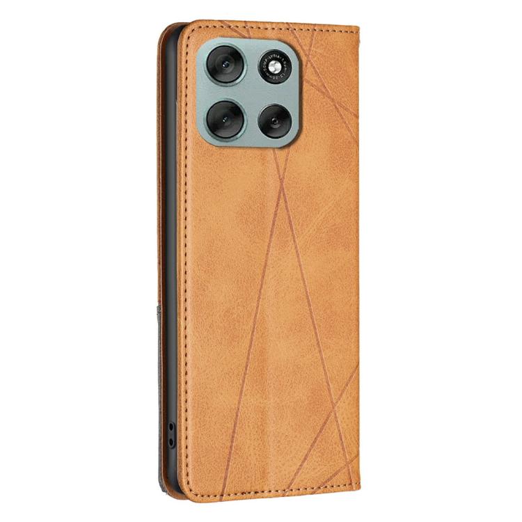 For Motorola Moto G56 5G Rhombus Texture Magnetic Leather Phone Case