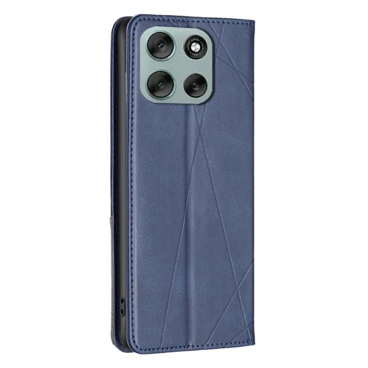 For Motorola Moto G56 5G Rhombus Texture Magnetic Leather Phone Case