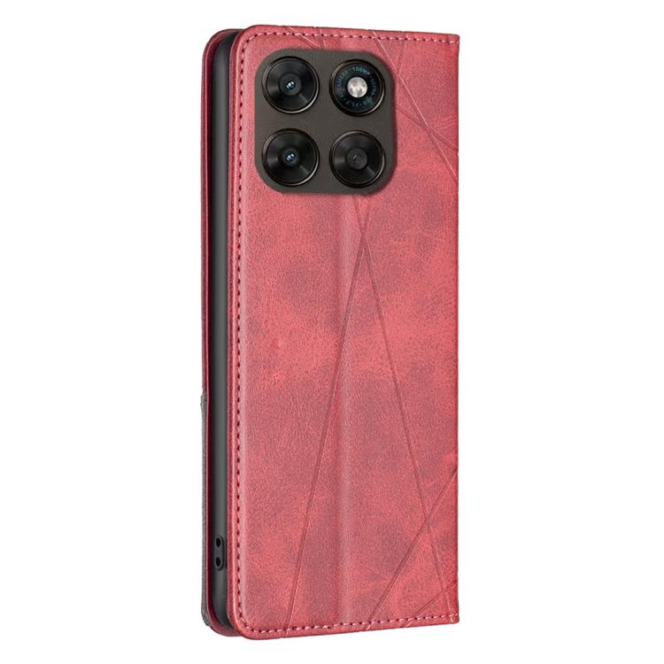 For Motorola Moto G67 5G / G77 5G Rhombus Texture Magnetic Leather Phone Case