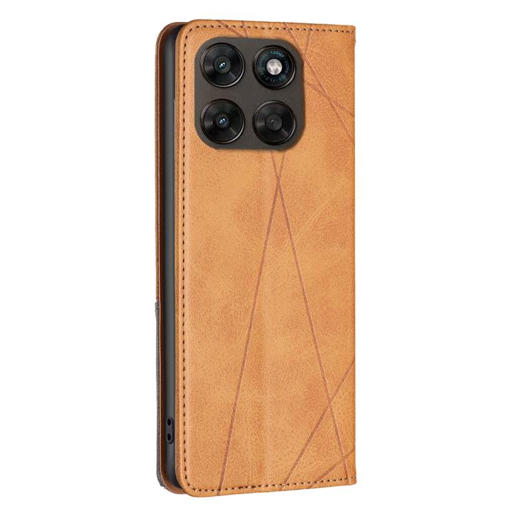 For Motorola Moto G67 5G / G77 5G Rhombus Texture Magnetic Leather Phone Case