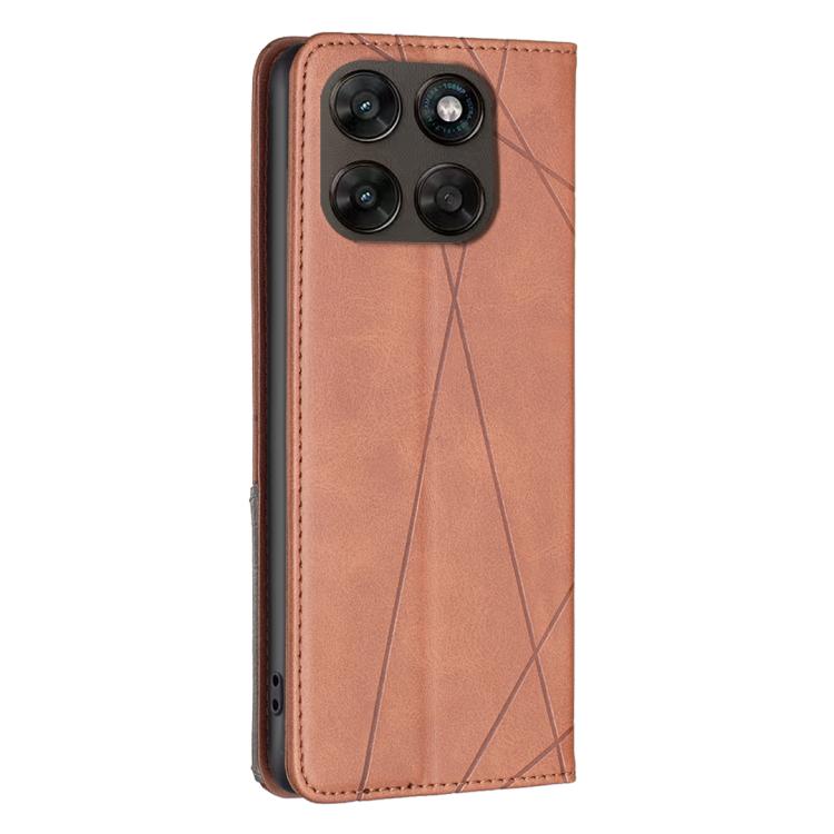 For Motorola Moto G67 5G / G77 5G Rhombus Texture Magnetic Leather Phone Case