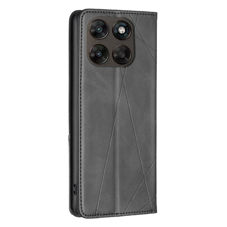 For Motorola Moto G67 5G / G77 5G Rhombus Texture Magnetic Leather Phone Case