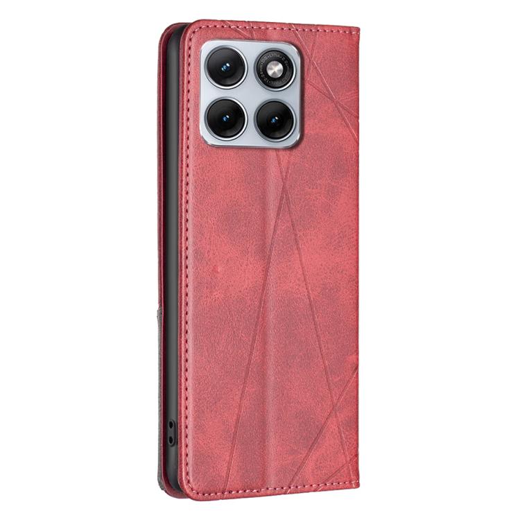 For Motorola Edge 70 Fusion 5G Rhombus Texture Magnetic Leather Phone Case