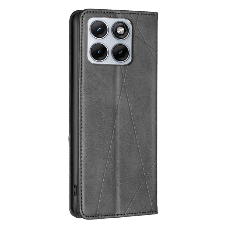 For Motorola Edge 70 Fusion 5G Rhombus Texture Magnetic Leather Phone Case