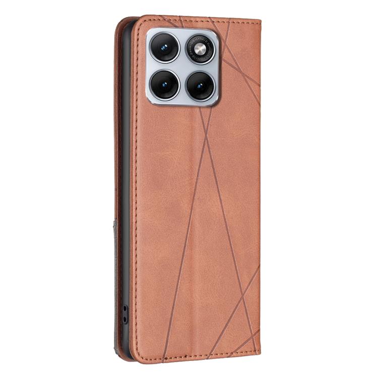 For Motorola Edge 70 Fusion 5G Rhombus Texture Magnetic Leather Phone Case