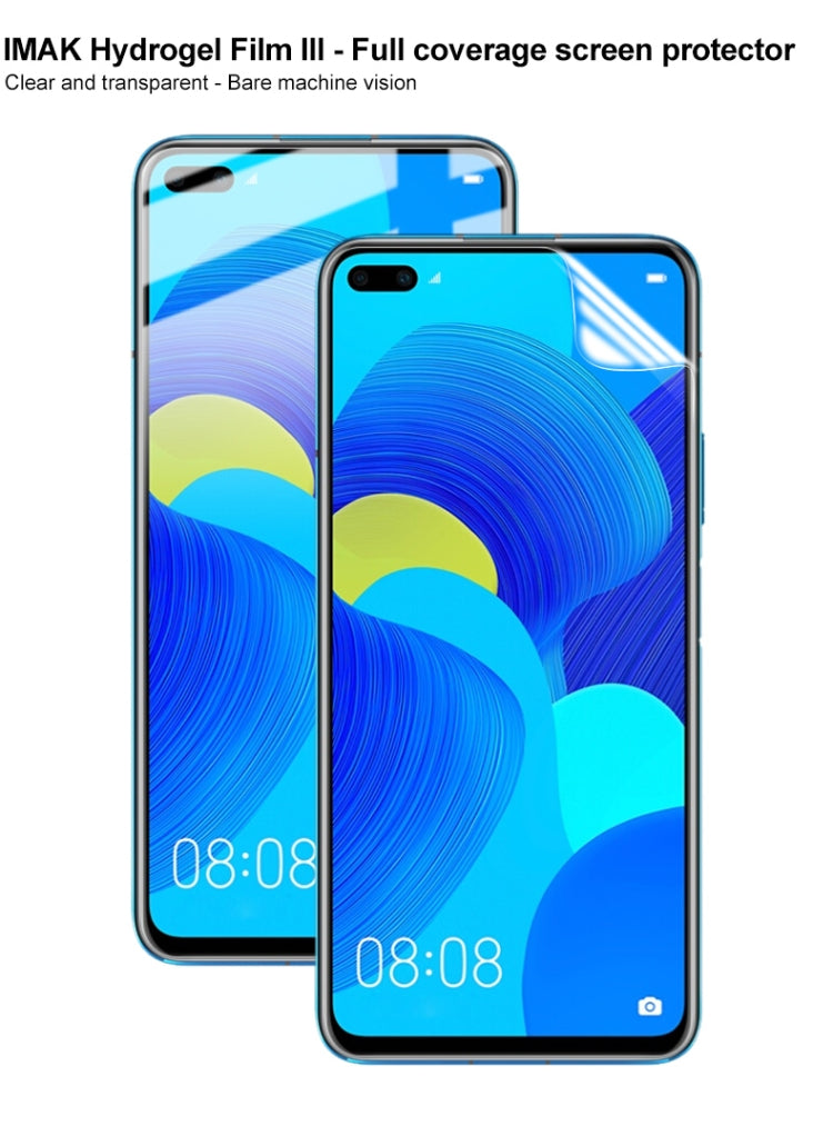 For Huawei Nova 7 SE 2 PCS IMAK Hydrogel Film III Full Coverage Screen Protector