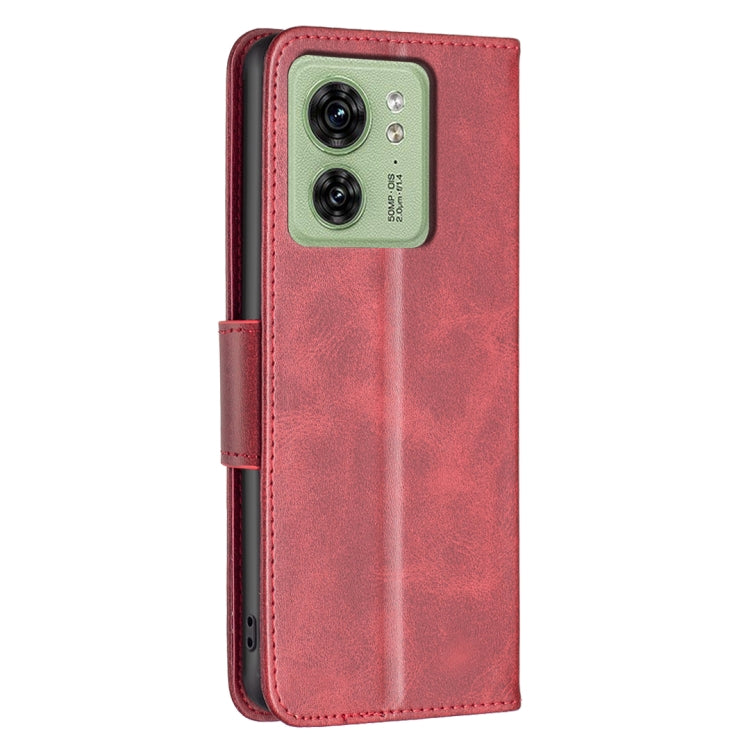 For Motorola Edge 40 Lambskin Texture Pure Color Flip Leather Phone Case
