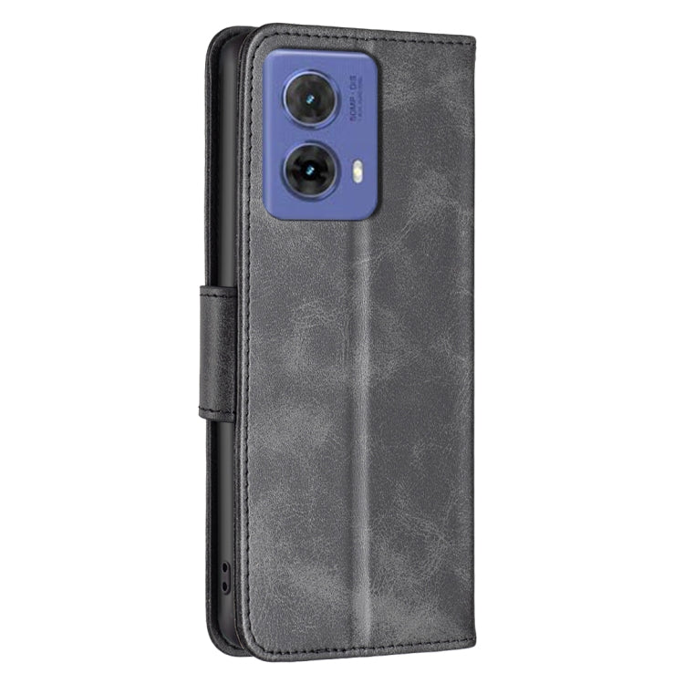 For Motorola Moto G85 Lambskin Texture Pure Color Flip Leather Phone Case
